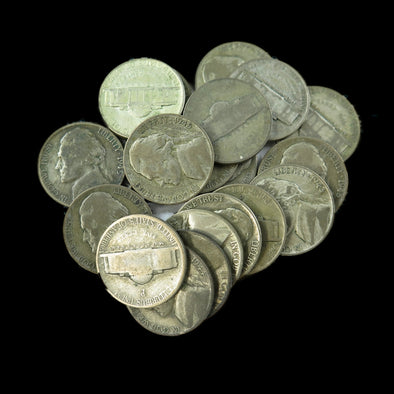 35% Silver War Nickels – $1 Face Value (20 Coins) – Circulated U.S. Silver Coinage