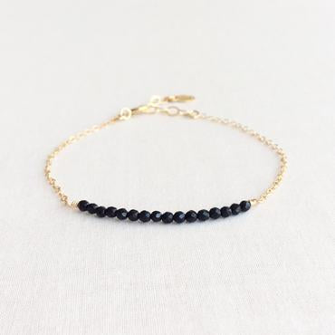 S for Sparkle  - Black Onyx Gemstone Bead Bracelet