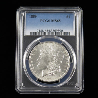 1889 Morgan Silver Dollar Coin PCGS MS65