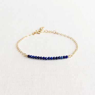 S for Sparkle  - Lapis Lazuli Gemstone Bead Bracelet
