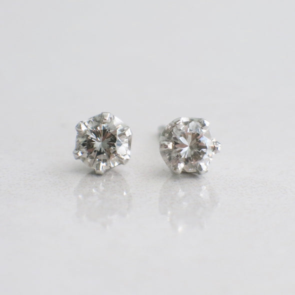 Diamond Stud Earrings .68 CTW 14K White Gold