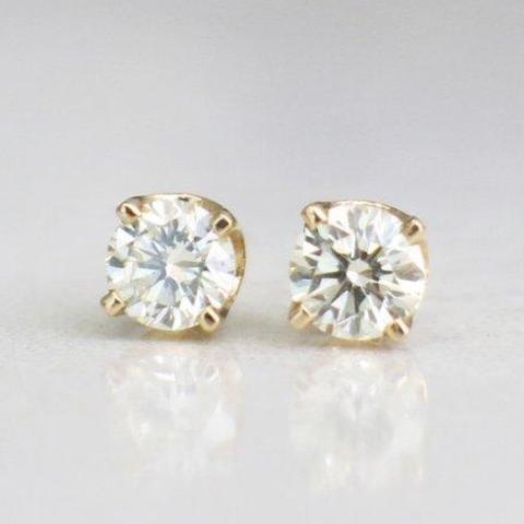 14K Yellow Gold .36 CTW Diamond Stud Earrings