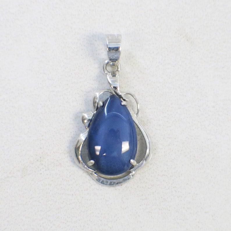 Vintage Style Sapphire and Diamond Pendant | Pravins