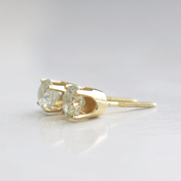 Threaded 14K Yellow Gold .78 CTW Diamond Stud Earrings