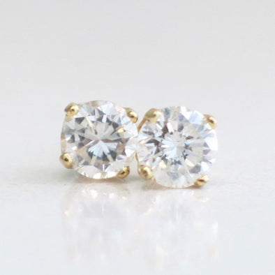 14K Yellow Gold .34 CTW Diamond Stud Earrings