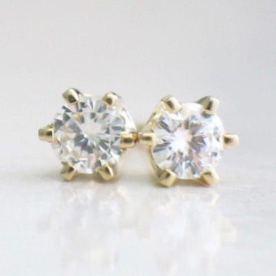 14K Yellow Gold Diamond Stud .30 CTW Earrings