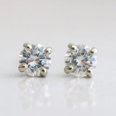 Diamond Stud Earrings .45 CTW 14K White Gold