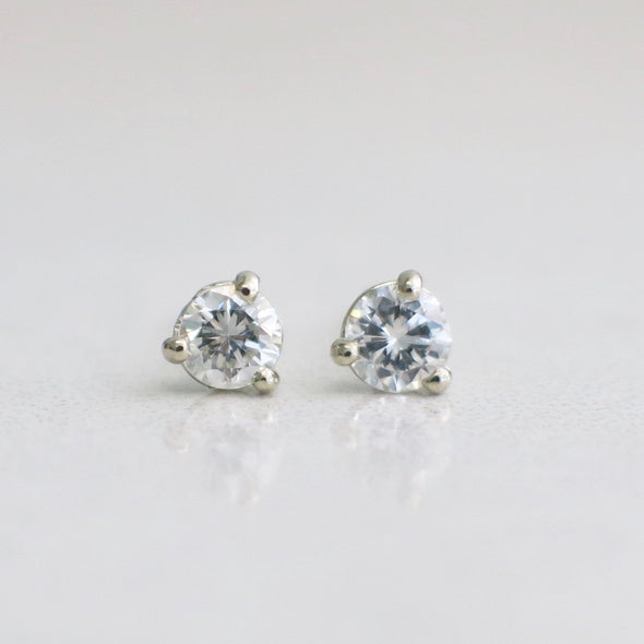 14K White Gold Martini Set Diamond .29 CTW Stud Earrings