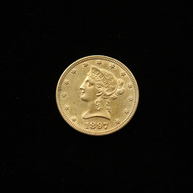 1897  10 Dollar Liberty Head Eagle Gold Coin