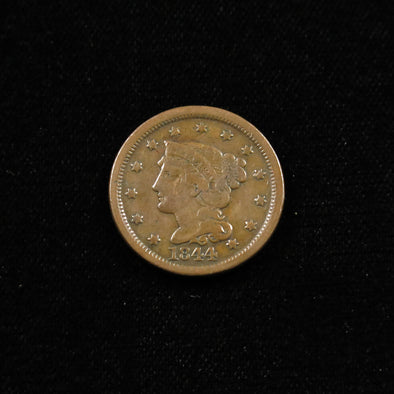 1844 Braided Hair Large Cents