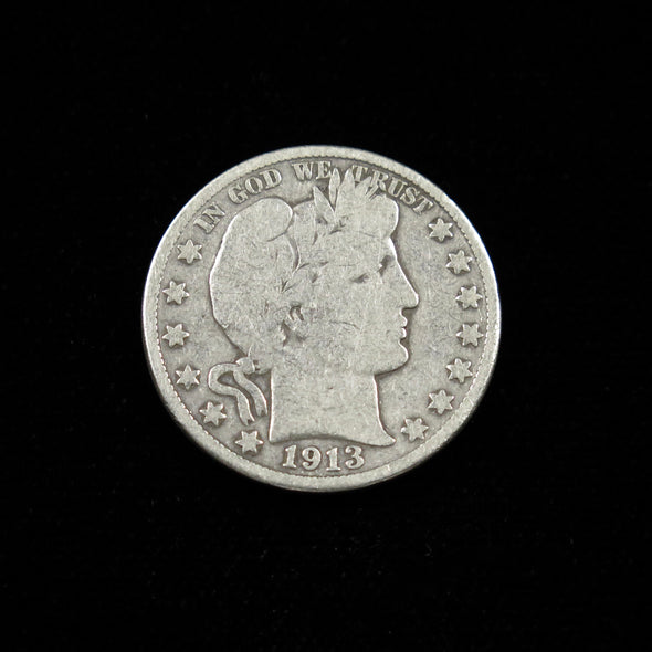 1913 D Barber Head Half Dollar