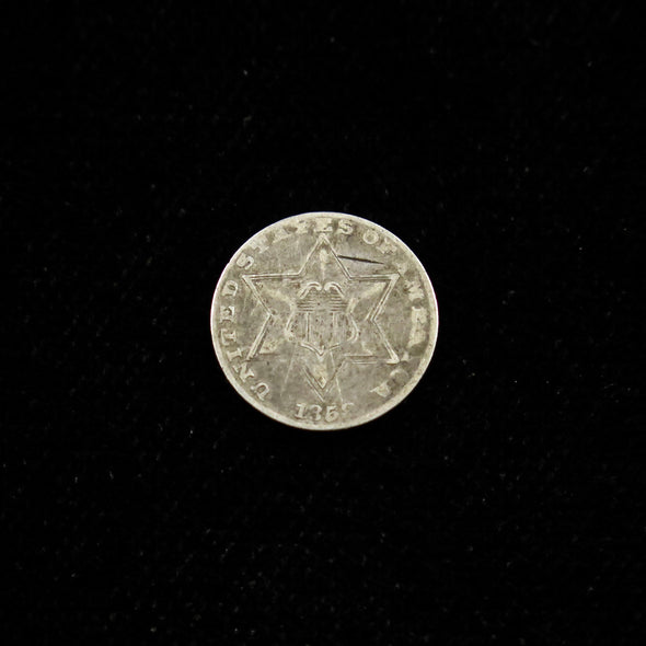 1858 Three Cent Silver Trimes