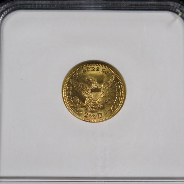 1899 Quarter Eagle 2.50 Dollar Gold Coin NGC MS63