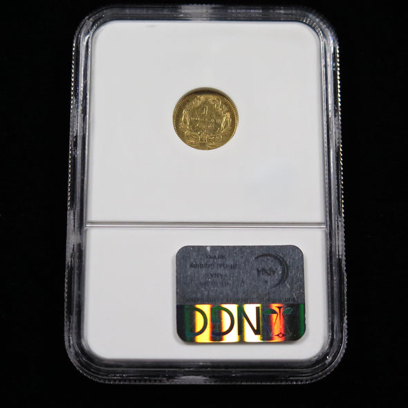 1855 Indian Princess Head Dollar Gold Coin Small Head NGC AU 58