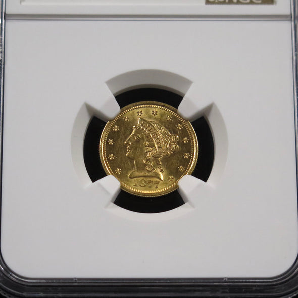 1877 S Quarter Eagle 2.50 Liberty Head Dollar Gold Coin NGC MS61