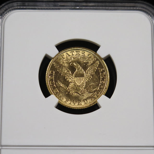 1881 Liberty Head 5 Dollar Gold Coin NGC MS64