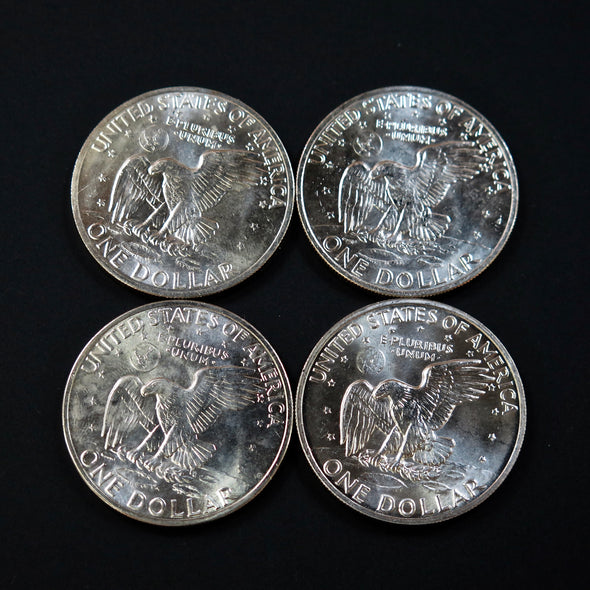 1971 - 1972 S Eisenhower Silver Dollar 4 Coin Combo