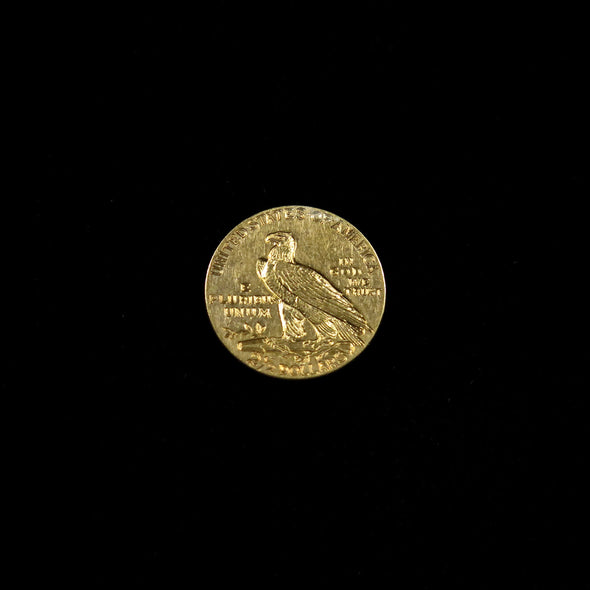 1915 Quarter Eagle 2.50 Dollar Indian Head Gold Coin