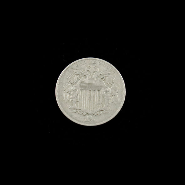 1869 Shield Nickel "Narrow Date"