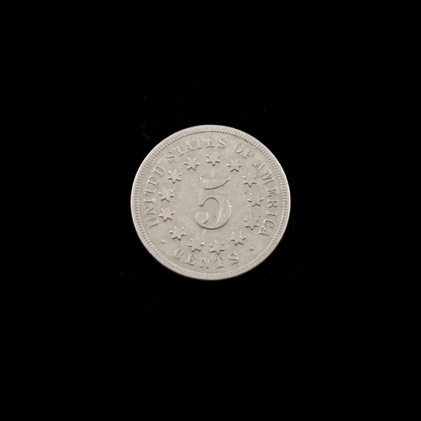 1869 Shield Nickel "Narrow Date"