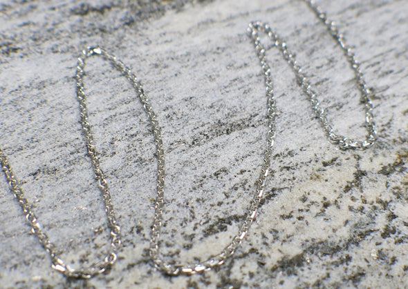 14K White Gold Link Chain Necklace