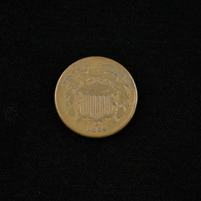 1864 Two Cent Piece Large Motto