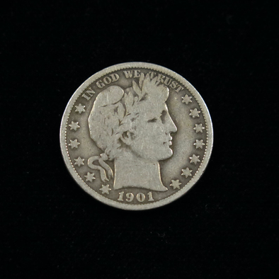 1901 O Barber Head Half Dollar