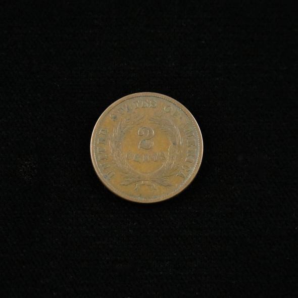 1864 Two Cent Piece Large Motto