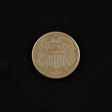 1864 Two Cent Piece Large Motto