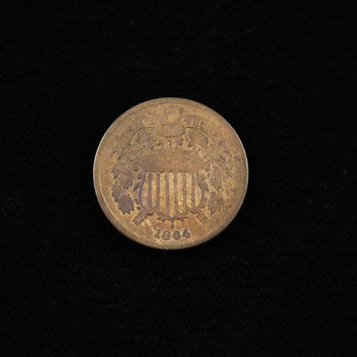 1864 Two Cent Piece Large Motto