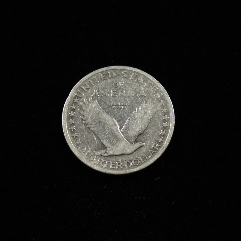 1917 Standing Liberty Quarter – Type 1 – Fine – Variety 1 – Raw U.S. Silver Coin - Black Market LLC