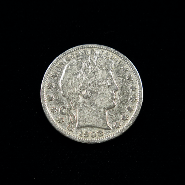 1908 D Barber Head Half Dollar
