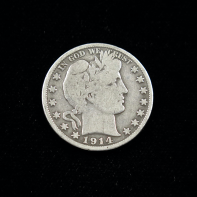 1914 S Barber Head Half Dollar